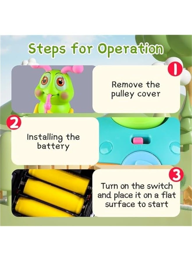 Musical Caterpillar,Children's Electric Caterpillar Saxophone Musical Toys, Dancing Saxophone Caterpillar,Dancing Saxophone Caterpillar,Crawling Toy Dancing Caterpillar - Image 4